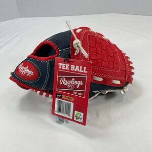 Rawlings Players Series NWT Tee Ball Glove Navy Red White 9.5" Right Hand Throw